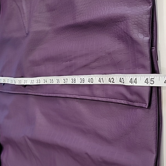 Suicide Squad Pleather Croc Print Trench Coat Purple Medium - Picture 10 of 17